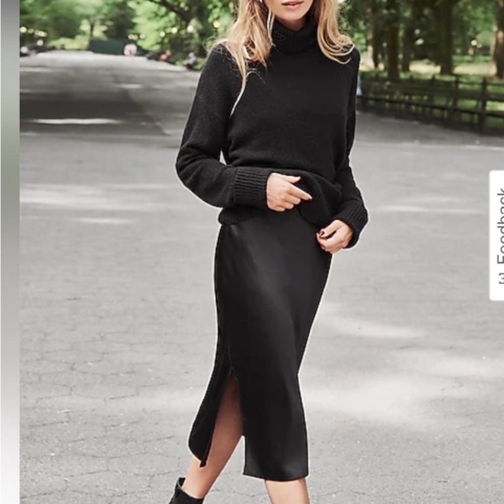 Express Black Cowl Neck Slip Midi Dress – Size M - Picture 3 of 12